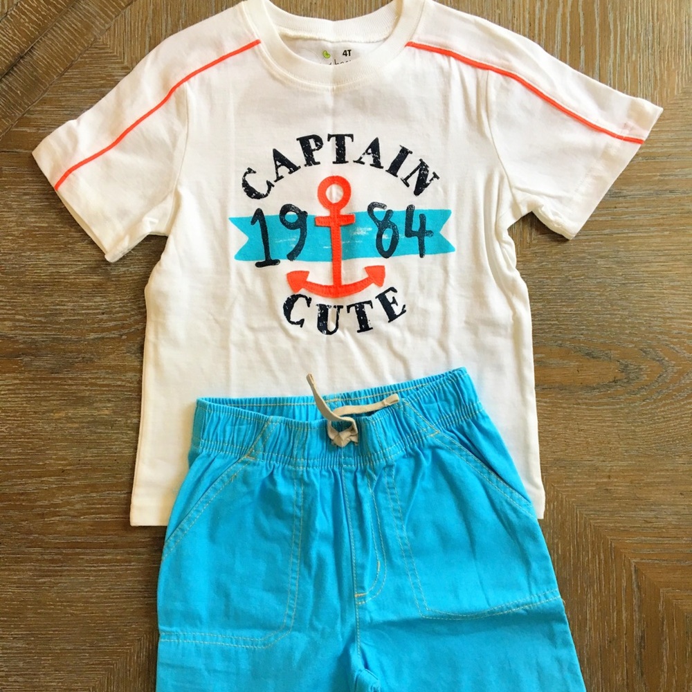Boys Summer Anchor Set Captain Cute Size 4T